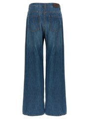 Brunello Cucinelli Blue Cotton Relaxed Fit Jeans - IT44