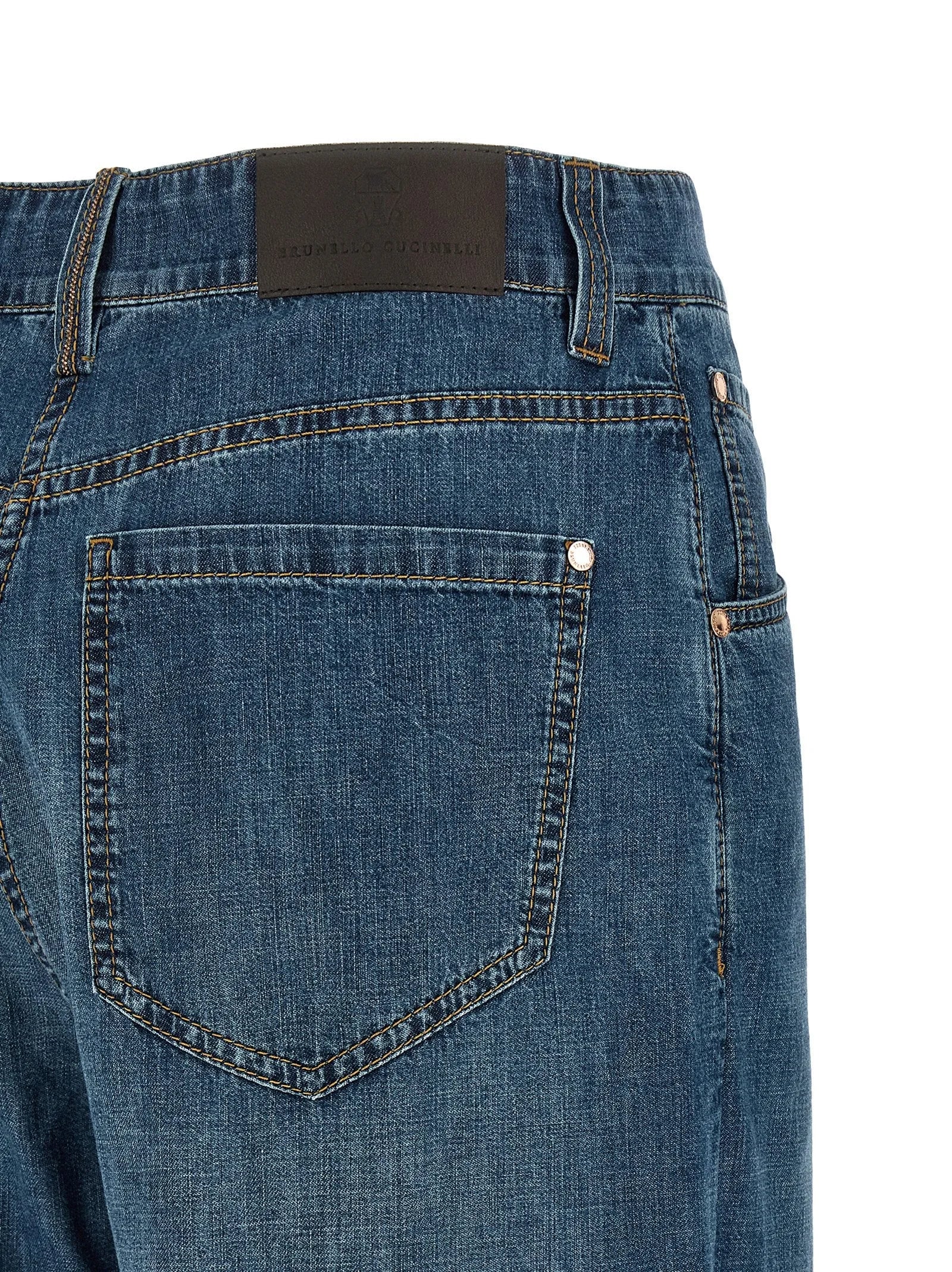 Brunello Cucinelli Blue Cotton Relaxed Fit Jeans - IT44