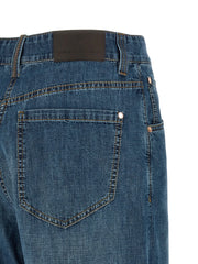 Brunello Cucinelli Blue Cotton Relaxed Fit Jeans - IT44