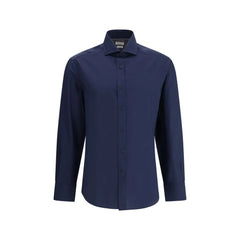 Brunello Cucinelli Blue Cotton Shirt - L - Shirts