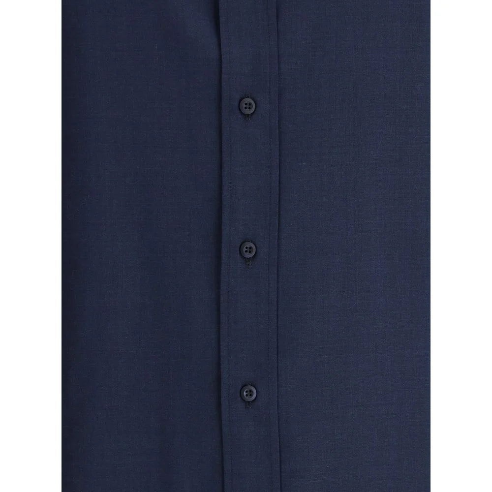 Brunello Cucinelli Blue Cotton Shirt - L - Shirts