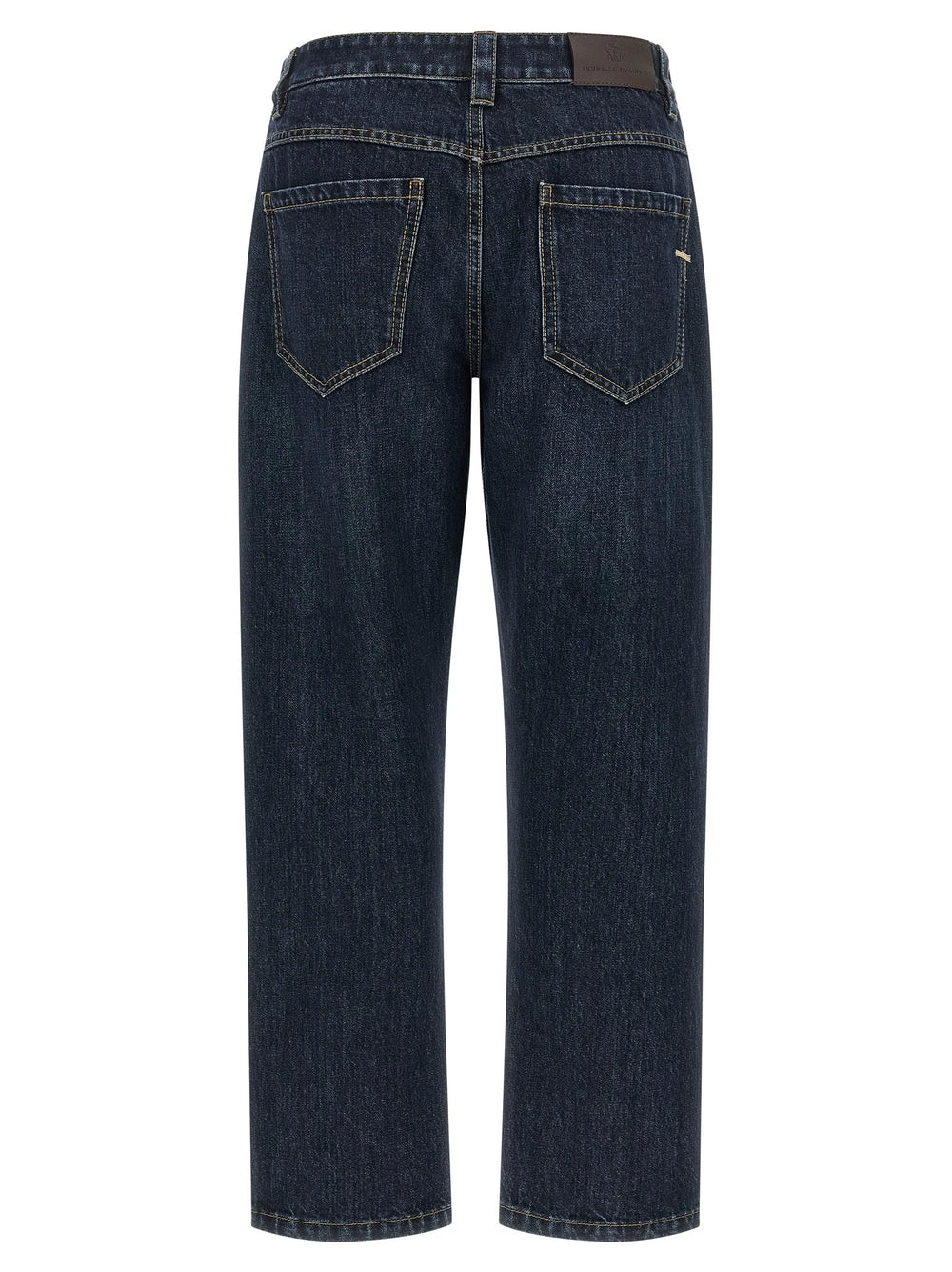 Brunello Cucinelli Blue Cotton Straight-Leg Jeans