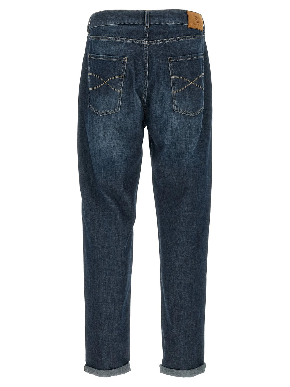 Brunello Cucinelli Blue Cotton Straight-Leg Jeans - 48 | M