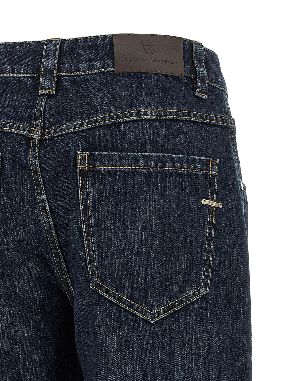 Brunello Cucinelli Blue Cotton Straight-Leg Jeans