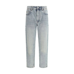 Brunello Cucinelli Blue Cotton Straight-Leg Jeans
