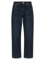 Brunello Cucinelli Blue Cotton Straight-Leg Jeans