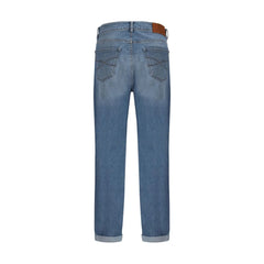 Brunello Cucinelli Blue Cotton Straight-Leg Jeans
