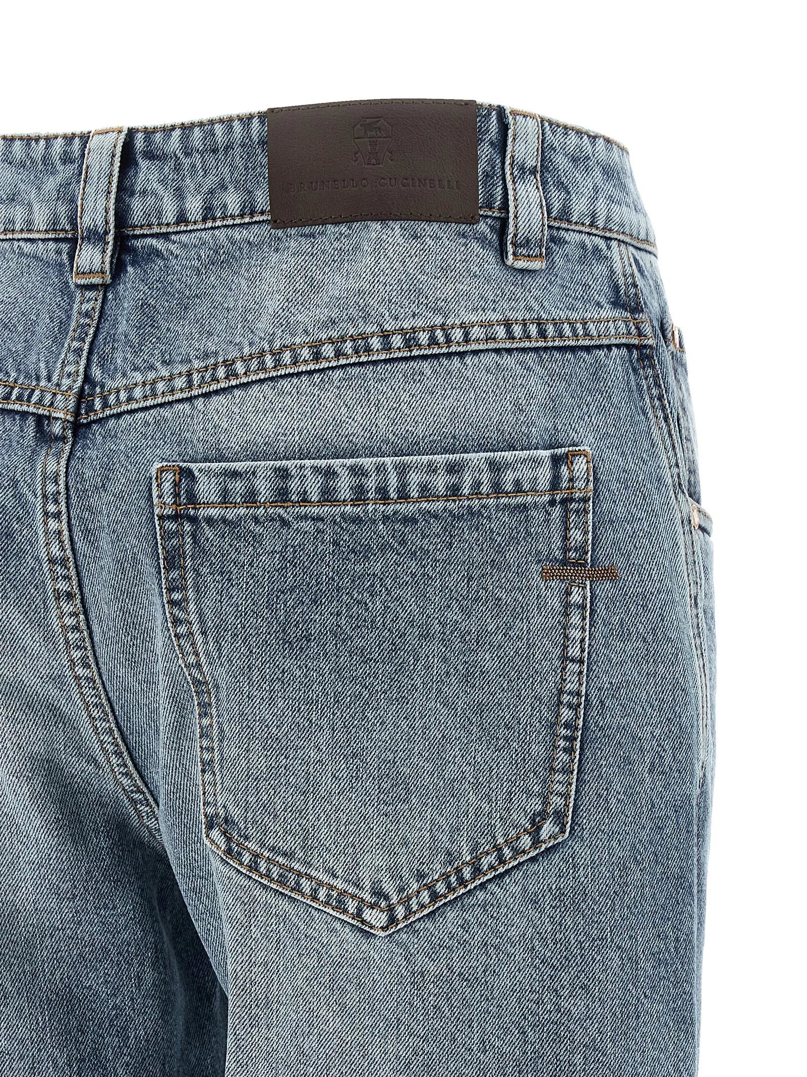 Brunello Cucinelli Blue Cotton Straight-Leg Jeans - IT36 | S