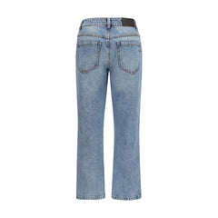Brunello Cucinelli Blue Cotton Straight-Leg Jeans - IT38 | S