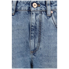 Brunello Cucinelli Blue Cotton Straight-Leg Jeans - IT38 | S