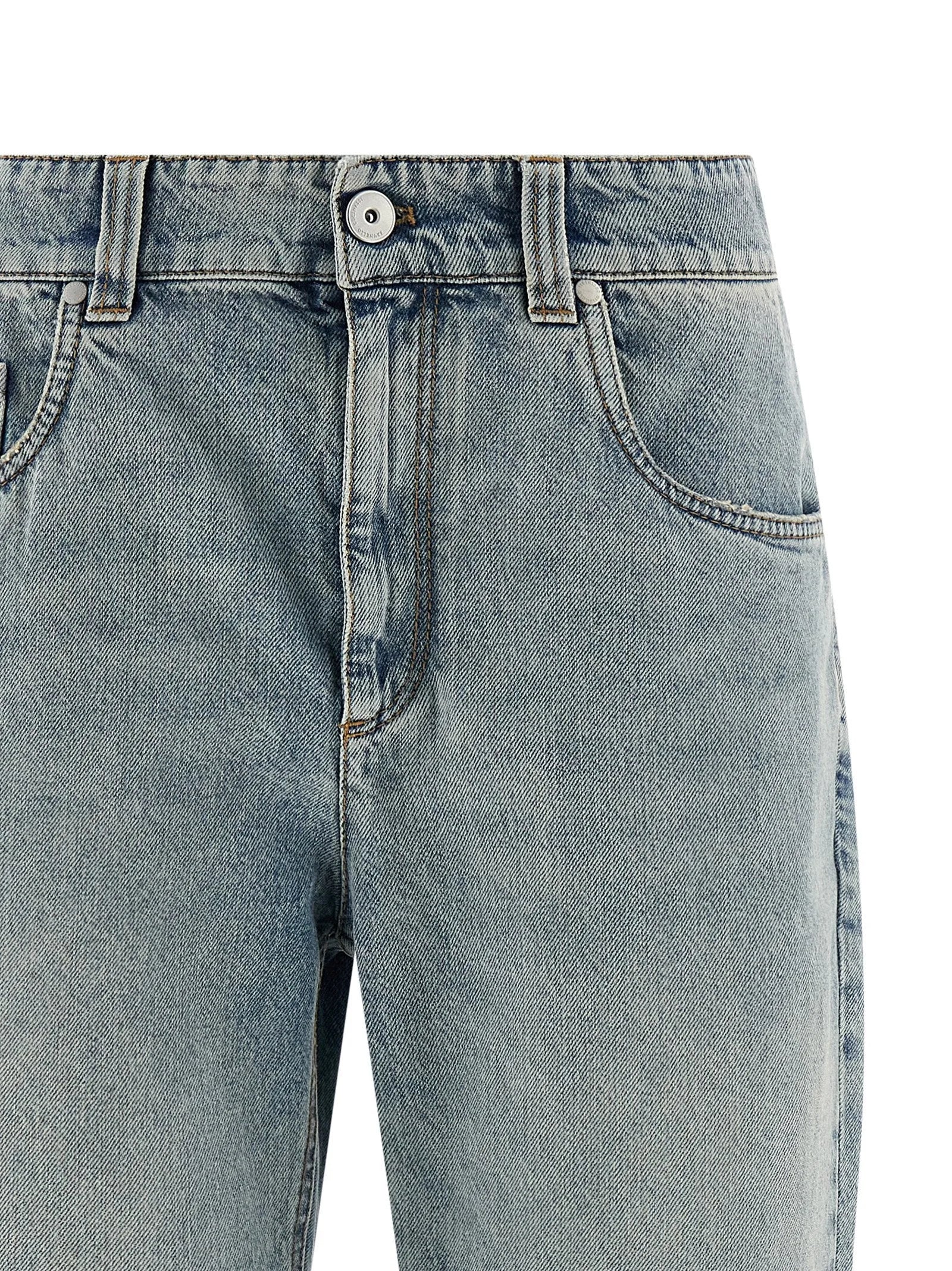 Brunello Cucinelli Blue Cotton Straight-Leg Jeans - IT44