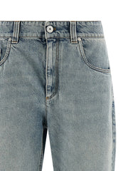 Brunello Cucinelli Blue Cotton Straight-Leg Jeans - IT44