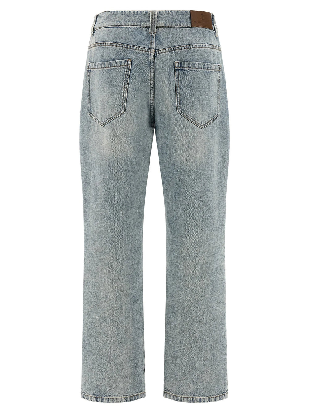 Brunello Cucinelli Blue Cotton Straight-Leg Jeans - IT44