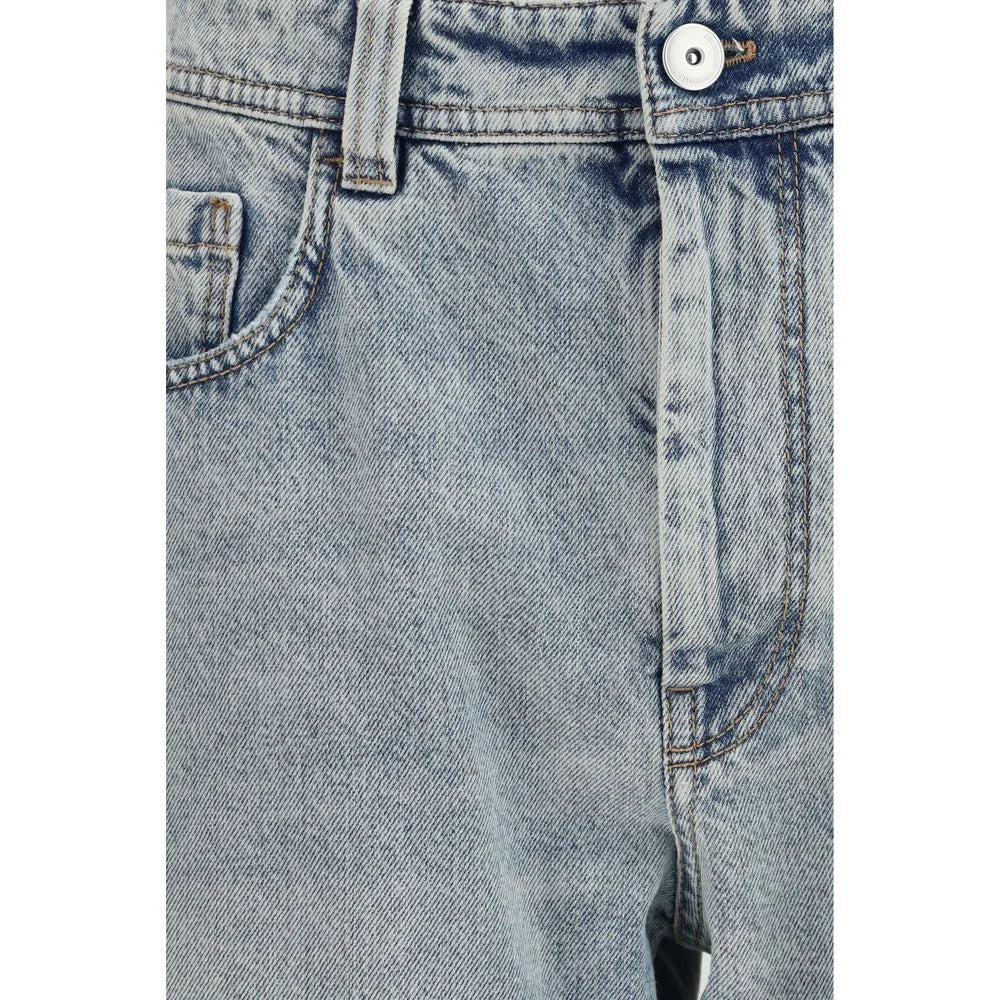 Brunello Cucinelli Blue Cotton Straight-Leg Jeans - IT44 | L