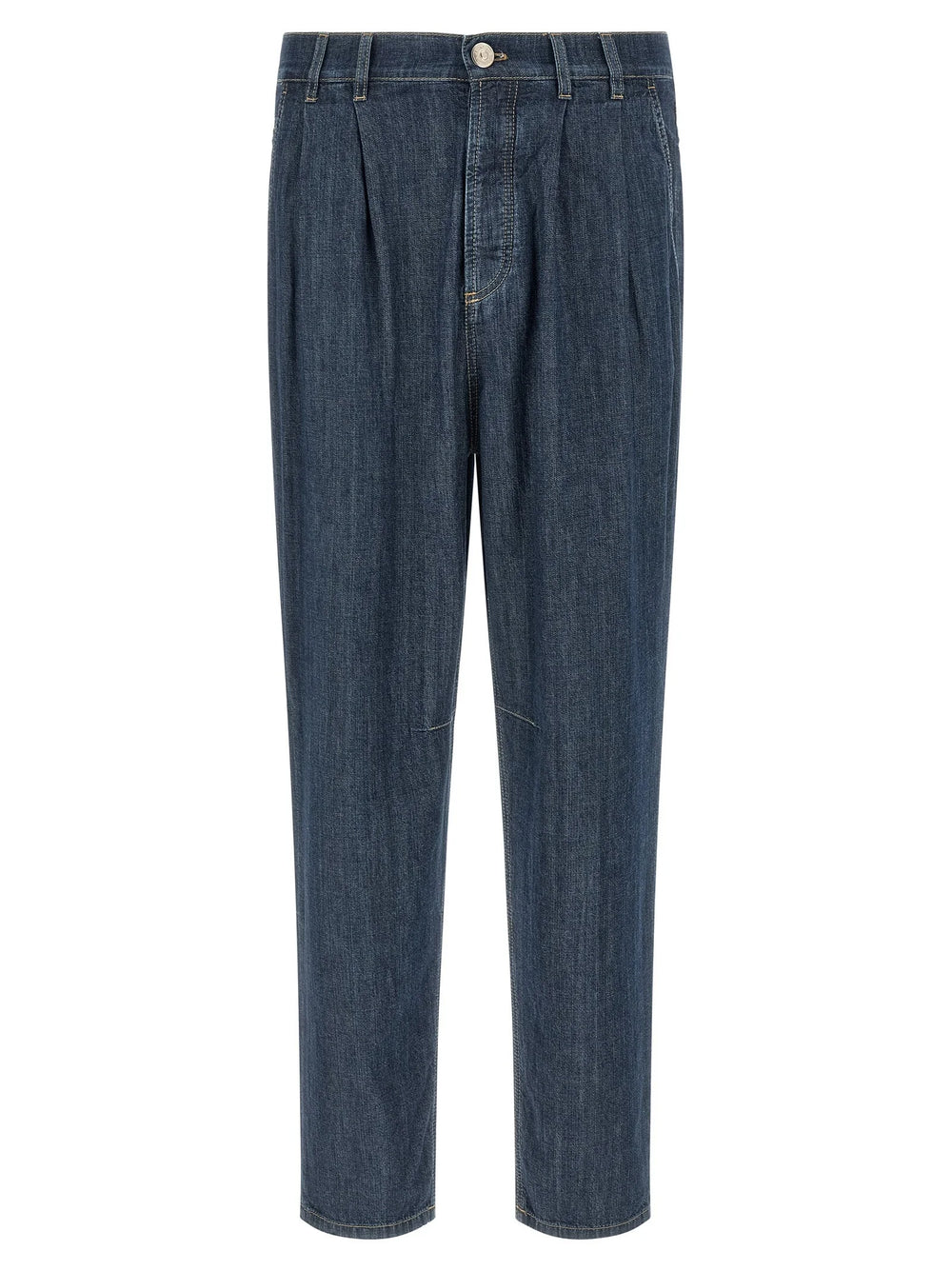 Brunello Cucinelli Blue Cotton Straight-Leg Jeans - IT50 | L