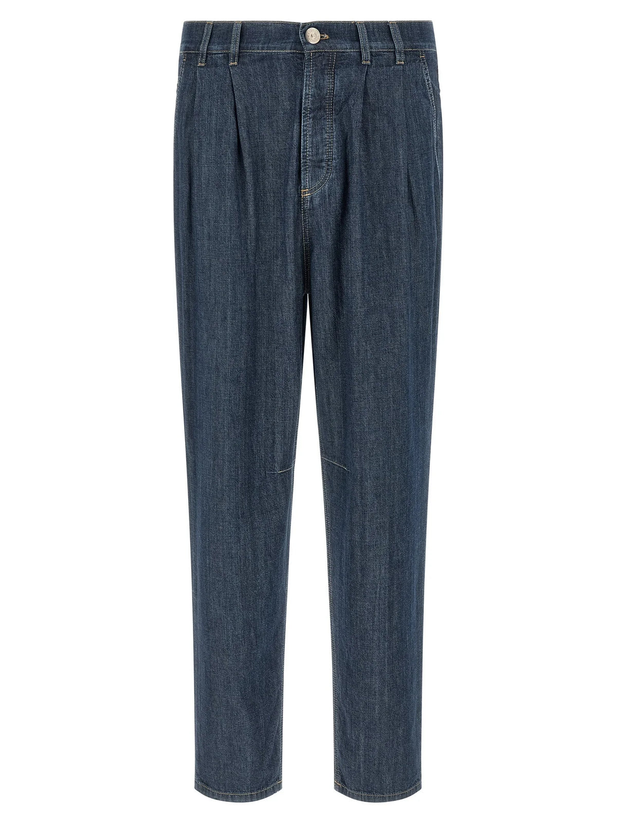 Brunello Cucinelli Blue Cotton Straight-Leg Jeans - IT50 | L