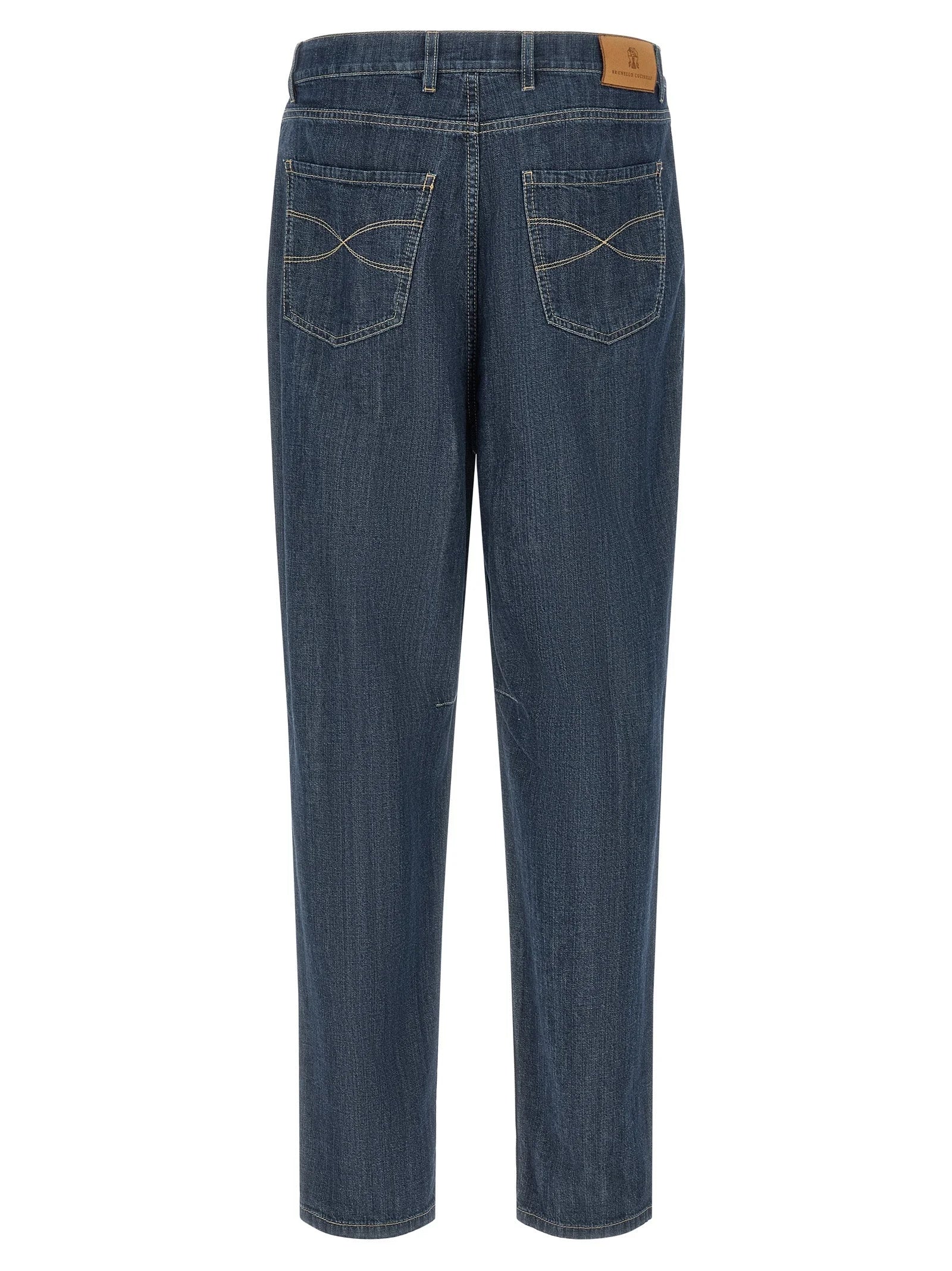 Brunello Cucinelli Blue Cotton Straight-Leg Jeans - IT50 | L