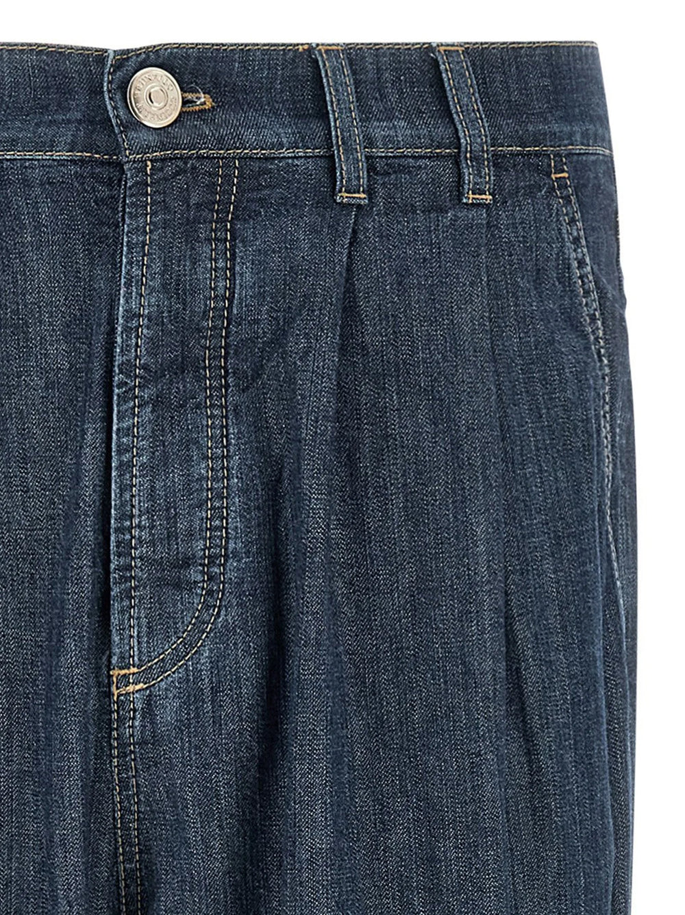 Brunello Cucinelli Blue Cotton Straight-Leg Jeans - IT50 | L