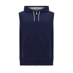 Brunello Cucinelli Blue Cotton Sweatshirt