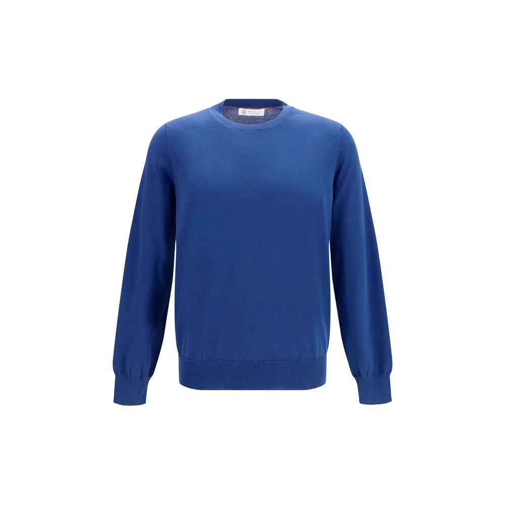 Brunello Cucinelli Blue Cotton Sweatshirt