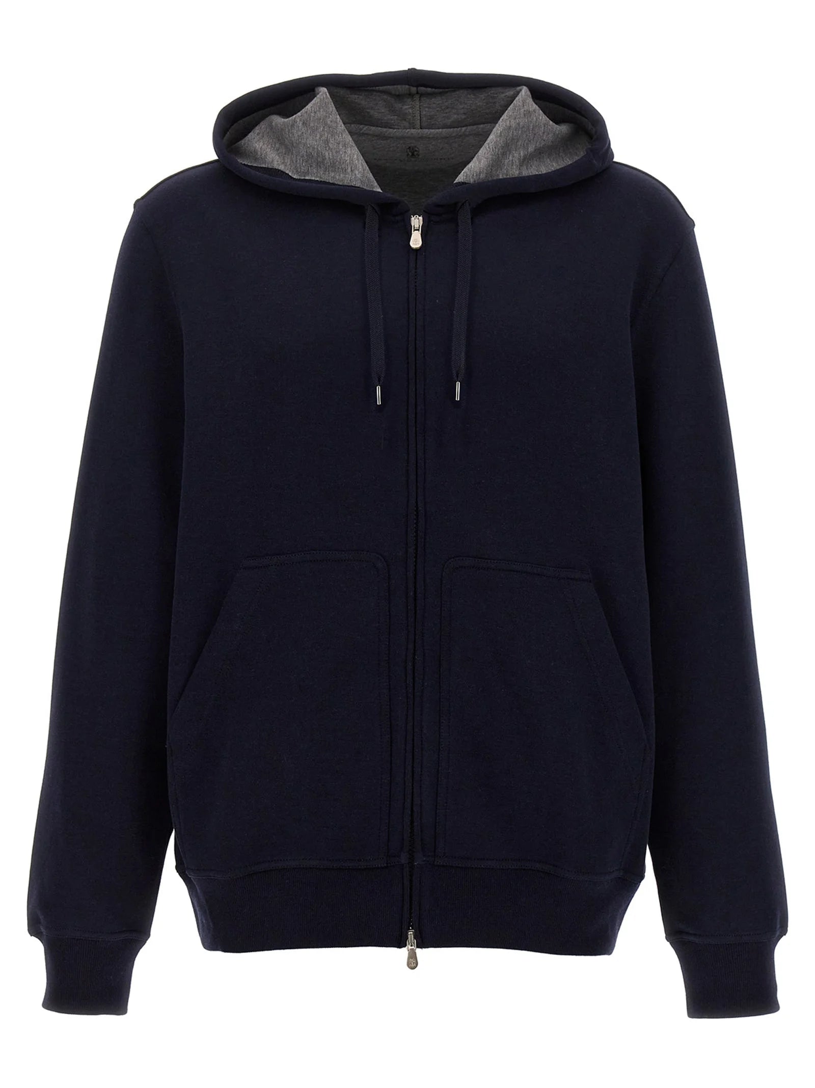 Bluza z bawełny niebieskiej Brunello Cucinelli