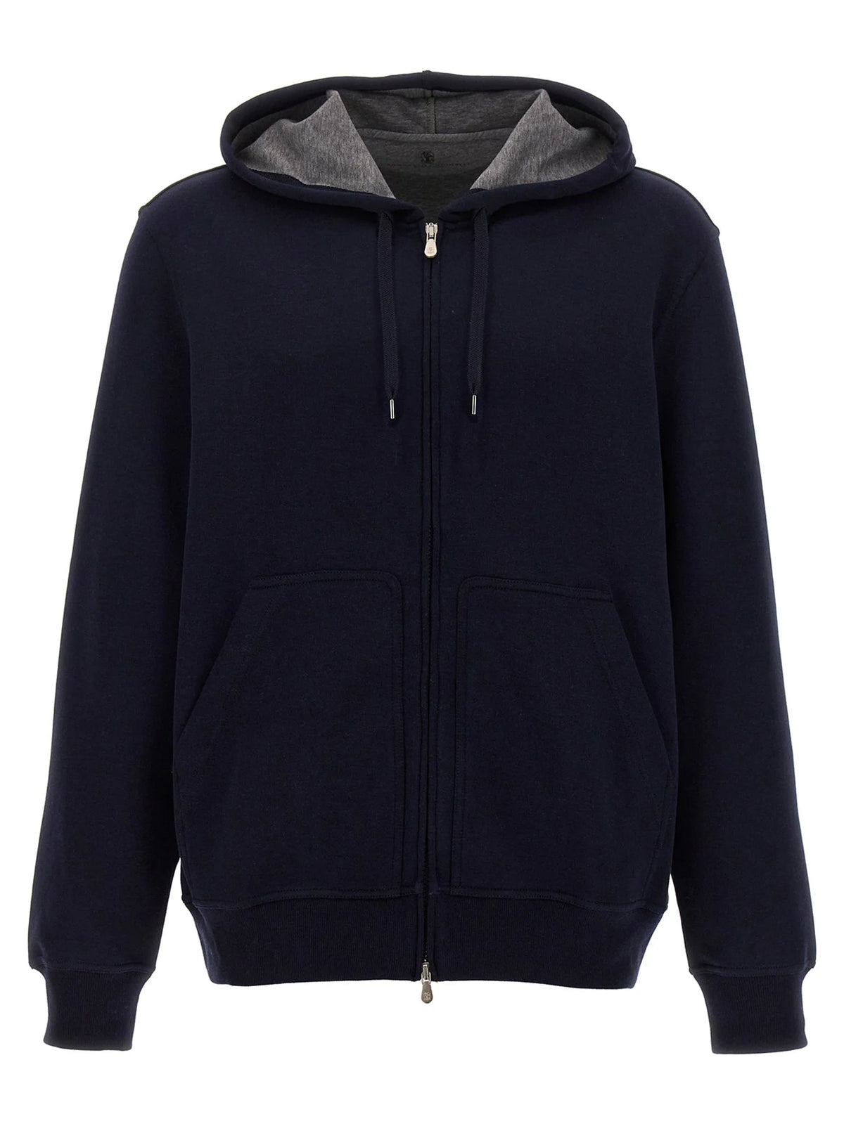 Bluza z bawełny niebieskiej Brunello Cucinelli