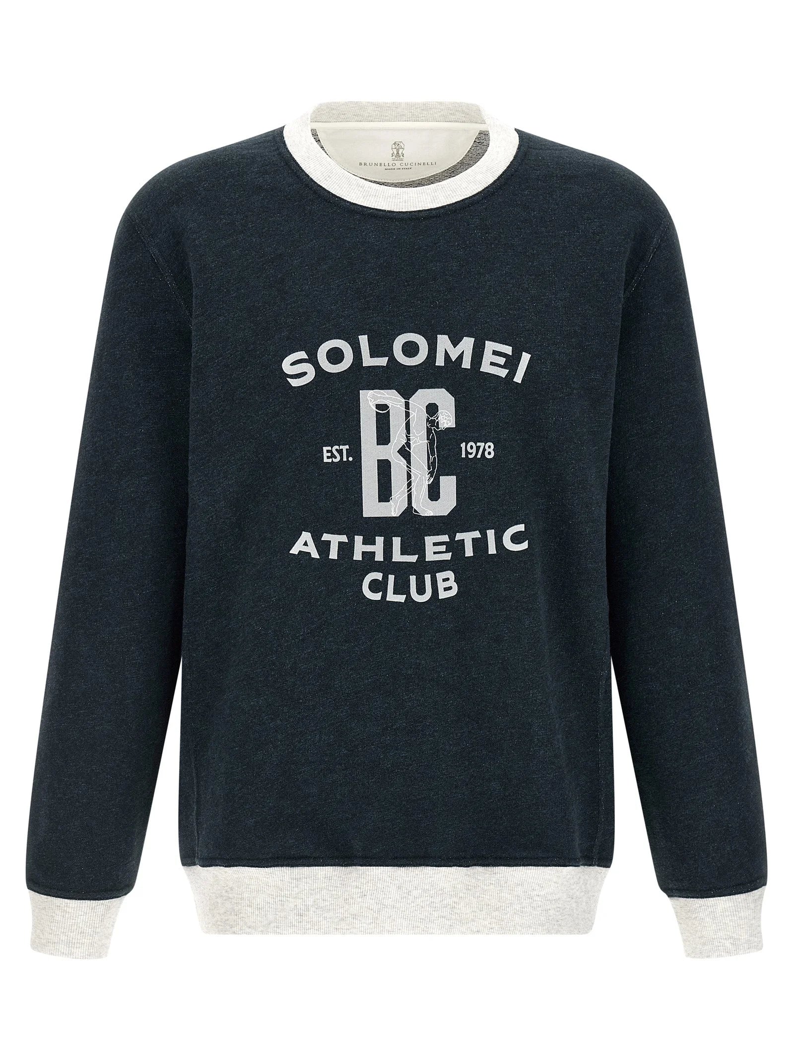 Brunello Cucinelli Blue Cotton Sweatshirt