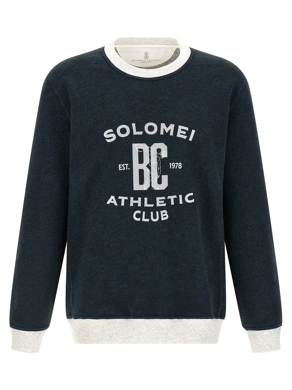 Brunello Cucinelli Blue Cotton Sweatshirt