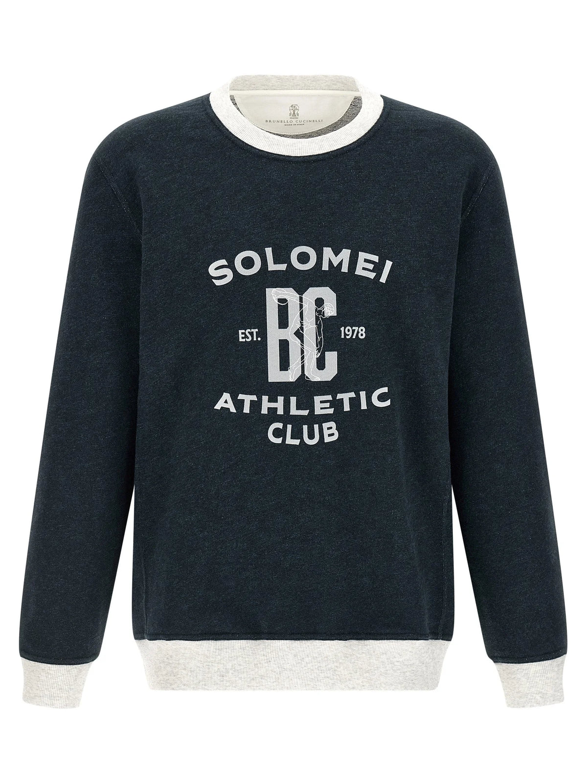 Brunello Cucinelli Blue Cotton Sweatshirt