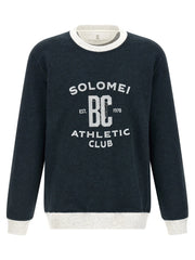 Brunello Cucinelli Blue Cotton Sweatshirt