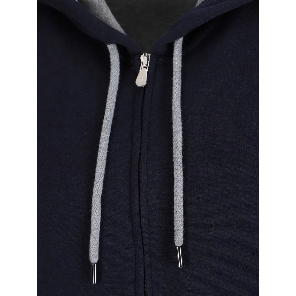Brunello Cucinelli Blue Cotton Sweatshirt