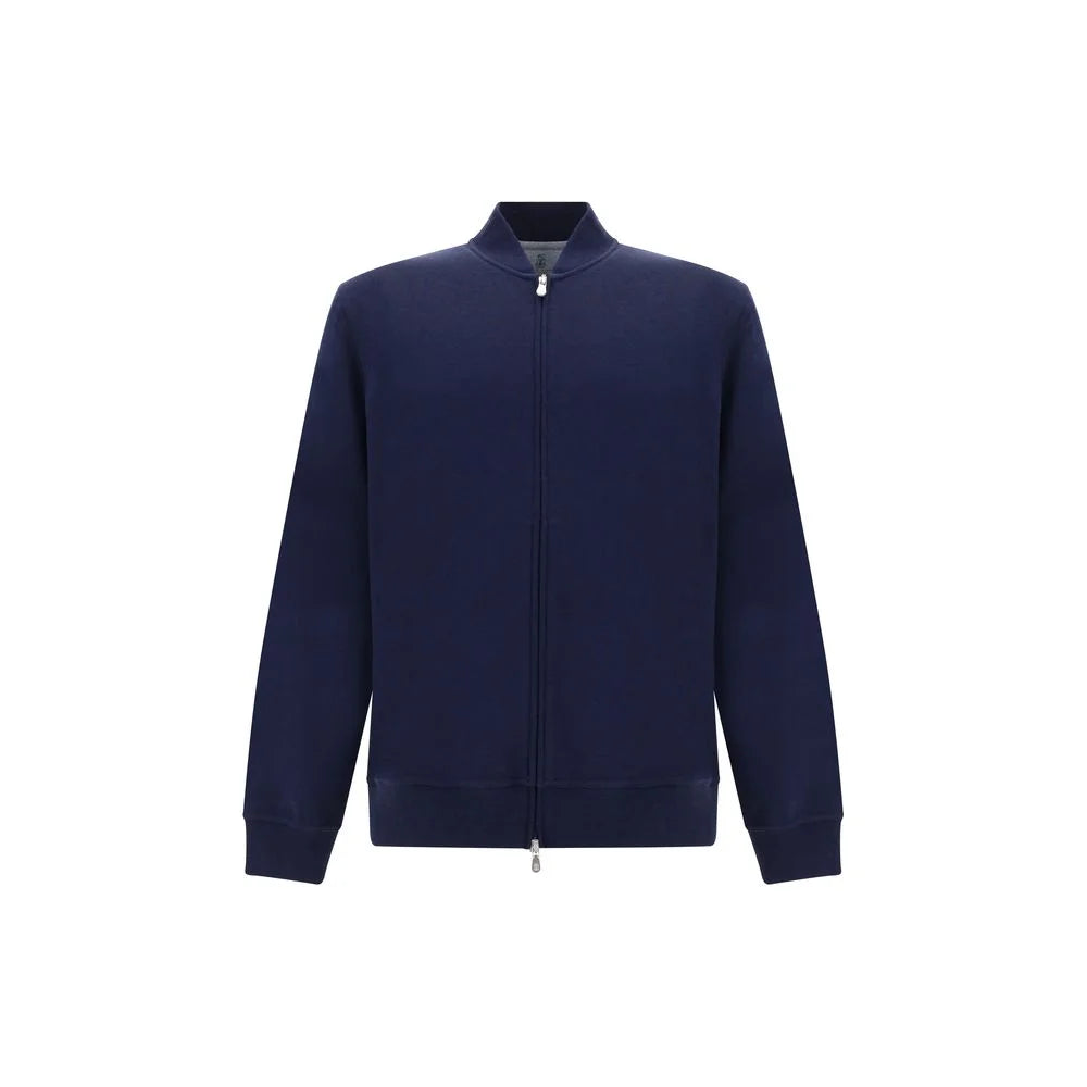 Brunello Cucinelli Blue Cotton Sweatshirt