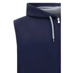 Brunello Cucinelli Blue Cotton Sweatshirt