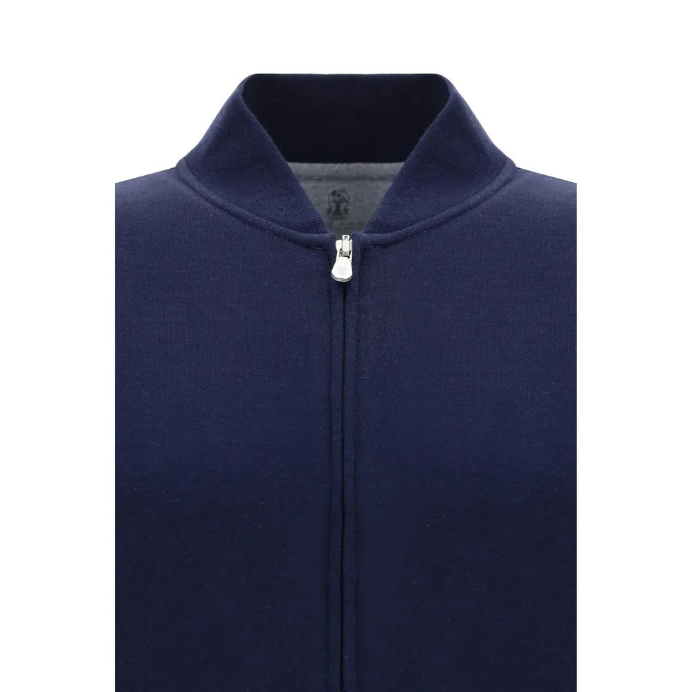 Brunello Cucinelli Blue Cotton Sweatshirt