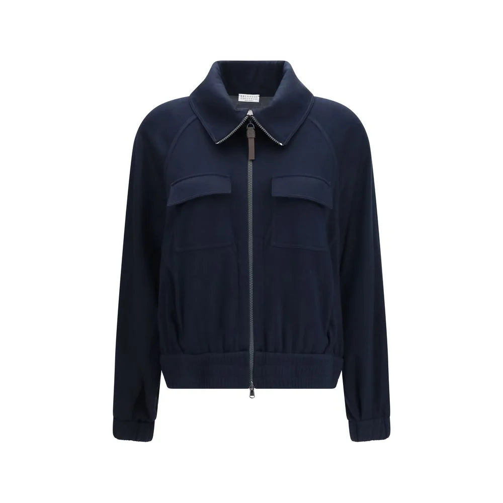 Brunello Cucinelli Blue Cotton Sweatshirt
