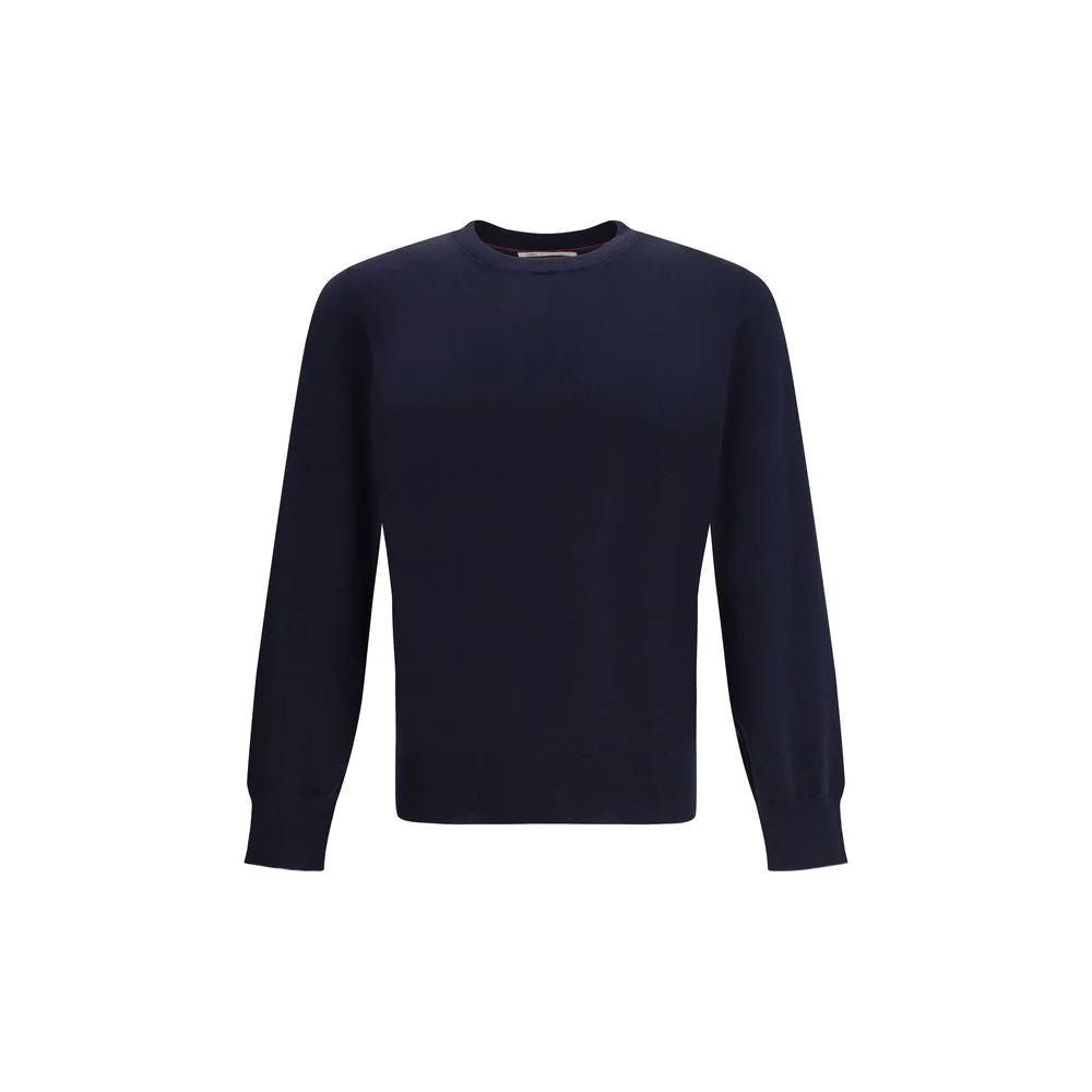 Brunello Cucinelli Blue Cotton Sweatshirt
