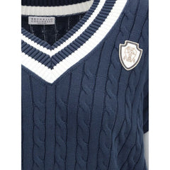 Brunello Cucinelli Blue Cotton Sweatshirt - S