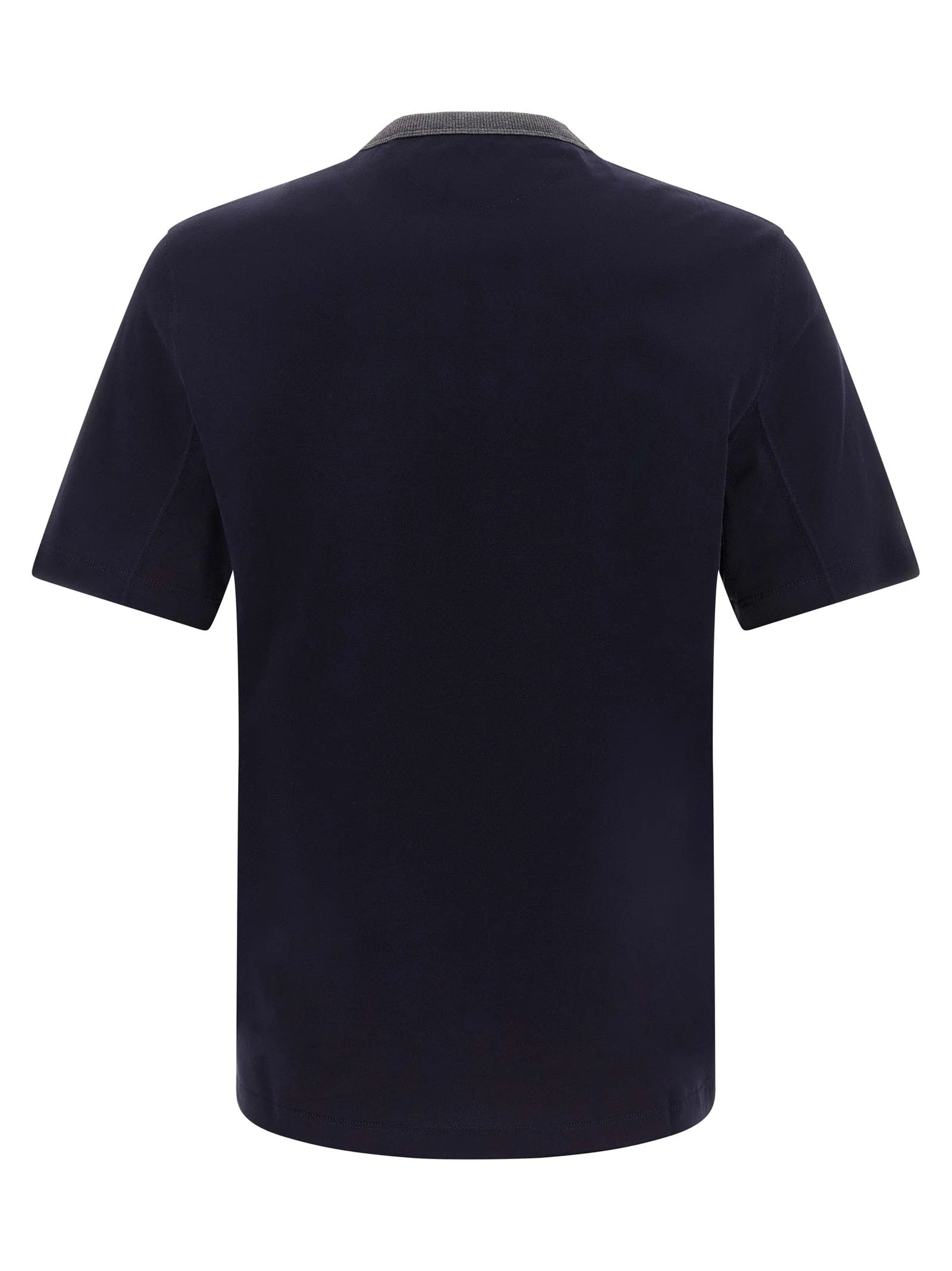 Brunello Cucinelli Blue Cotton T-Shirt