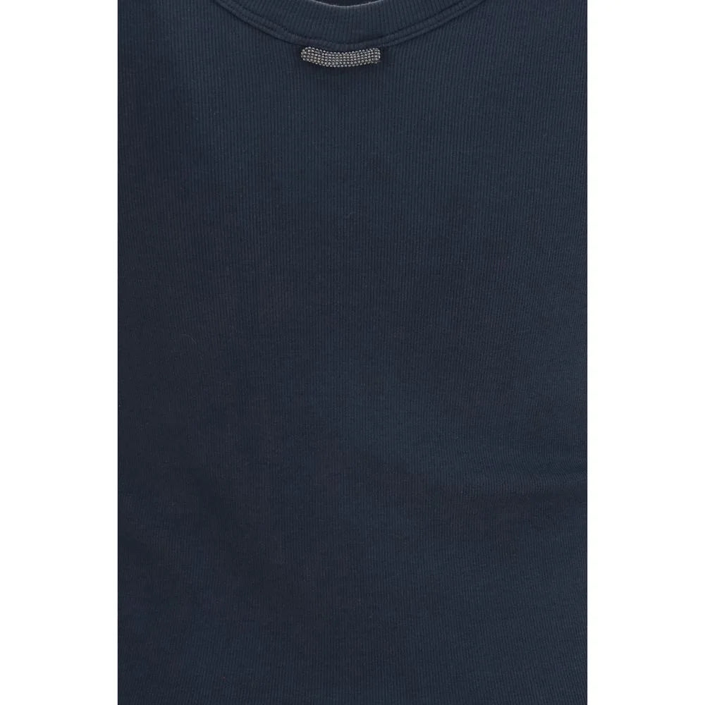 Brunello Cucinelli Blue Cotton T-Shirt