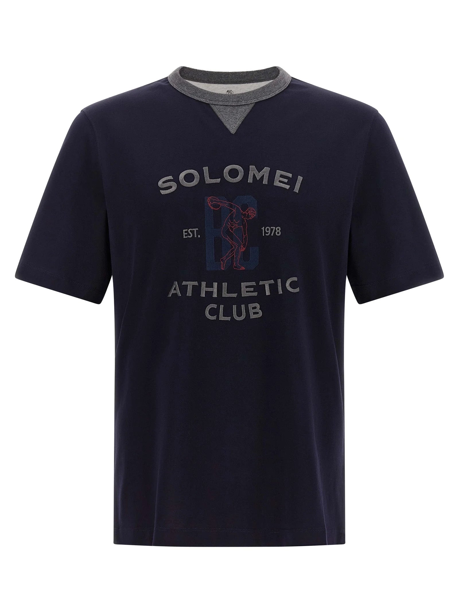 Brunello Cucinelli Blue Cotton T-Shirt