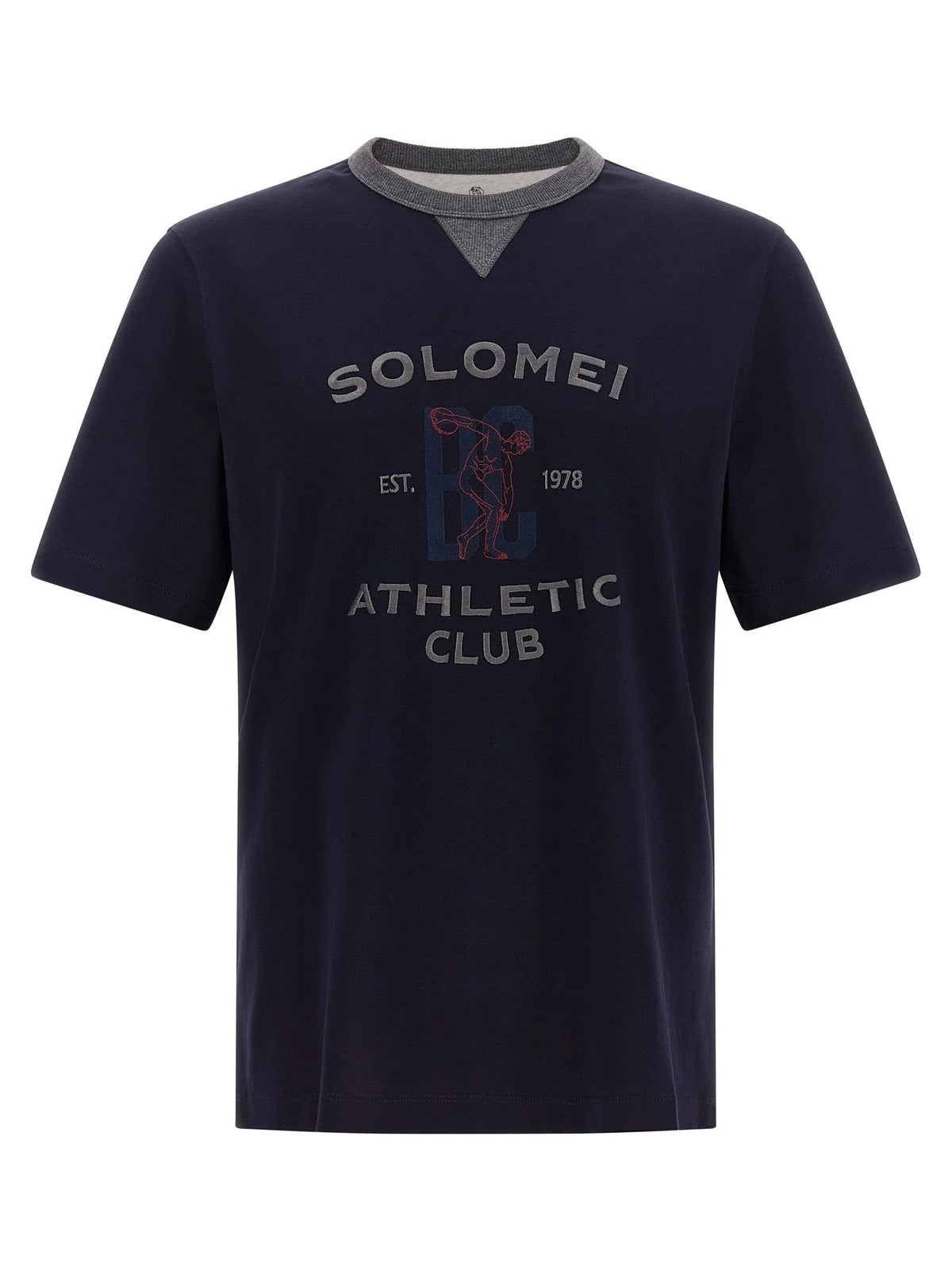Brunello Cucinelli Blue Cotton T-Shirt