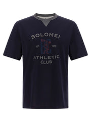 Brunello Cucinelli Blue Cotton T-Shirt