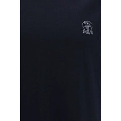 Brunello Cucinelli Blue Cotton T-Shirt - T-Shirts