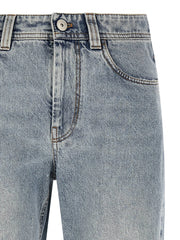 Brunello Cucinelli Blue Cotton Tapered Jeans