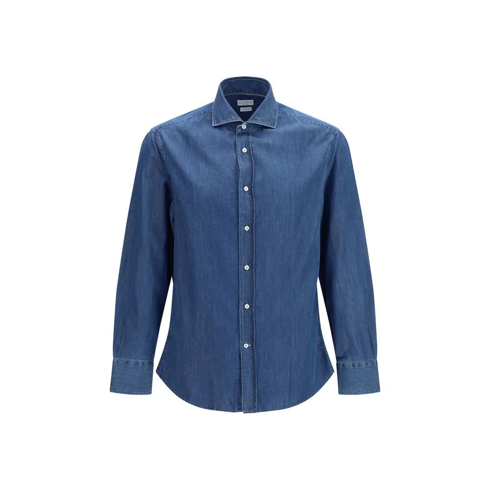 Brunello Cucinelli Kék Denim Ruha - M