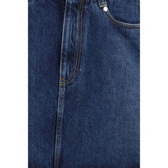 Brunello Cucinelli Blue Denim Skirt - IT42 | L