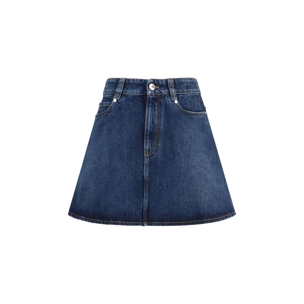 Brunello Cucinelli Blue Denim Skirt - IT42 | L