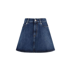 Brunello Cucinelli Blue Denim Skirt - IT42 | L