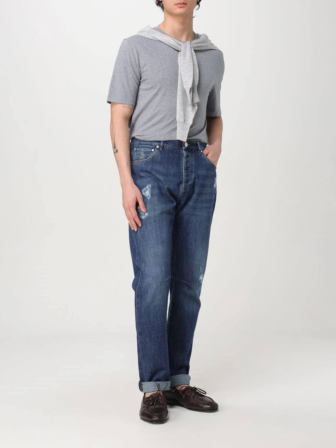 Brunello Cucinelli Blue Denim Straight-Leg Jeans - IT54 | XL