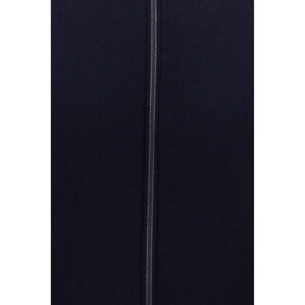 Brunello Cucinelli Blue Fleece Wool Cardigan